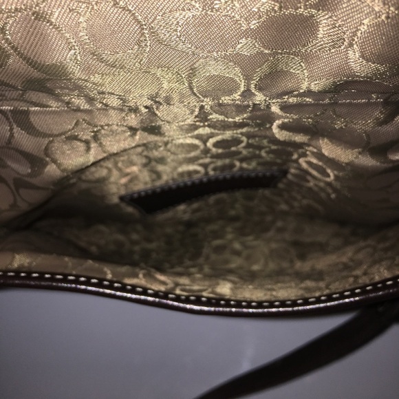 Coach 116 Brown Suede Crossbody Messenger Bag - Picture 7 of 8